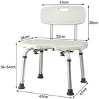 Shower Stool with Padded Seat - Shower Seat for Adults Seniors, Shower Bench Bath Chair for Bathroom Bathtub Showering or Leg Shaving, White