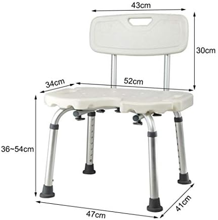 Shower Stool with Padded Seat - Shower Seat for Adults Seniors, Shower Bench Bath Chair for Bathroom Bathtub Showering or Leg Shaving, White