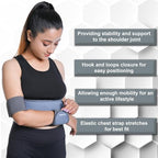 Wonder Care Grey shoulder immobilizer – arm immobilizer | breathable brace elbow | immobilizer shoulder for broken fractured arms