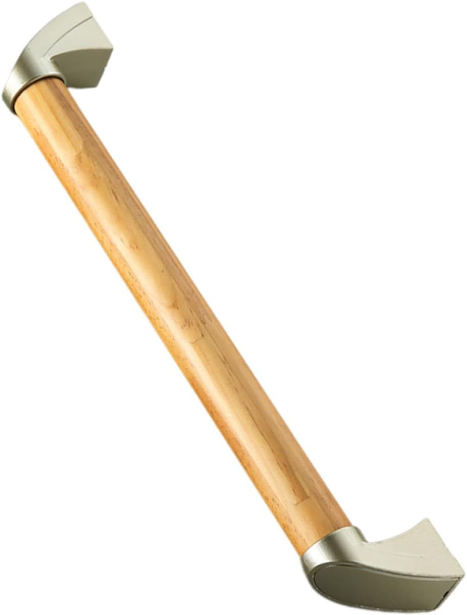 DOITOOL Wooden Bathroom Grab Bar 34cm Non-Skid Toilet Grab Rail Elderly Safety Handrail for Shower and Bathtub Accessibility