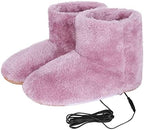 Haozaikeji USB Heated Slippers Electric Foot Warmer Heated Boots Warm House Shoes for Women Men