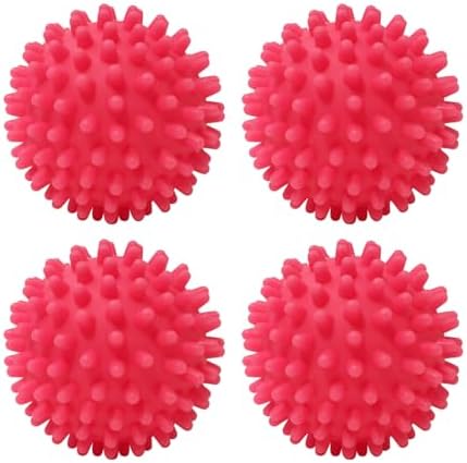 Dryer Balls 4 Pack - Non-Toxic Reusable Dryer Balls (Red)