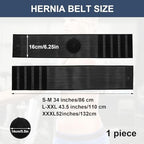 Umbilical Hernia Belt for Men & Women, Abdominal Support Binder with Hernia Support Pad, Adjustable Truss Support, Black, L