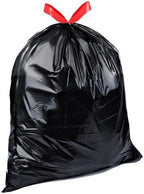 Amazon Basics 39 Gallon Lawn & Leaf Heavy Duty Drawstring Trash Bags, 20% Post Consumer Recycled, 40 Count, Black