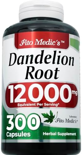 FITO MEDIC'S Dandelion | Dandelion Root Capsules | 300 Capsules | Concentrated Extract | Highly Absorbable Herbal Supplement