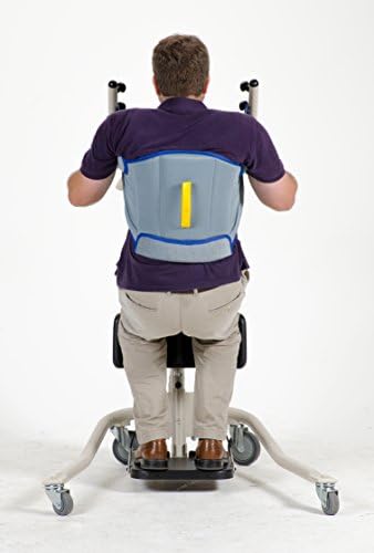 Patient Aid Padded Sit to Stand Sling (PASA2) with Back Support Padding & Stand Assist Straps for Moving Patients 125-250 lbs - Medium Transfer Lift Sling Compatible with Most Patient Lifts