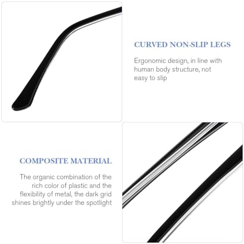 POPETPOP Eyeglass Replacement Arm - 1 Pair Universal Glasses Legs, Fashion Metal Temple