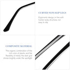 POPETPOP Eyeglass Replacement Arm - 1 Pair Universal Glasses Legs, Fashion Metal Temple