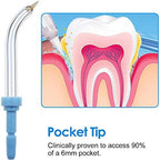 Replacement Periodontal/Pocket Tips Compatible with Waterpik Water Flossers and Other Brand Oral Irrigators (4-Pack)