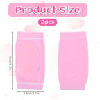 Piriuuo 2 Pairs/4 Pcs Elbow Moisturizing Sleeve, Elastic Gel Elbow Pads for Women, Soft Sleeve Elbows Protector for Spa Moisturizing Dry Cracked Skin Care (Pink)