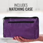 MABIS MatchMates Manual Blood Pressure Monitor Kit Aneroid Sphygmomanometer with Calibrated Nylon Cuff and Oversized Carrying Case, Adult, Purple