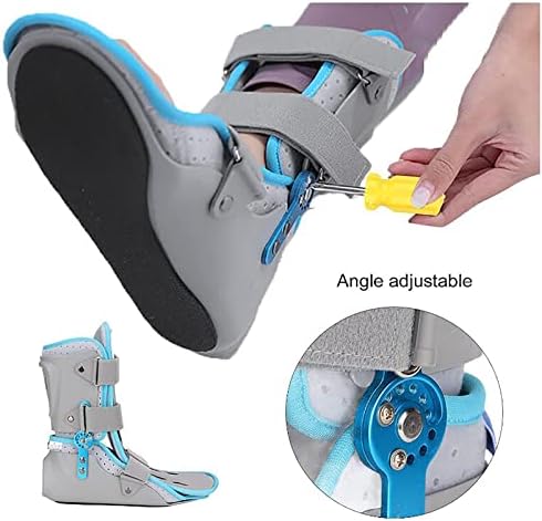 HUANGJUN Foot Fixation Support Bandage, Adjustable Breathable Ankle Fractures Orthosis,Open Design with Multi-directional Protection, Easy To Wear and Drag, For Arch Pain, Strain, Left