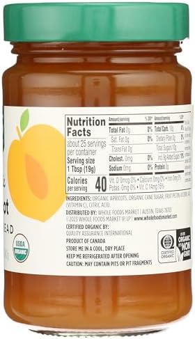365 by Whole Foods Market, Organic Apricot Fruit Spread, 17 Ounce