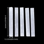Tayfremn 12 Pieces Selenite Crystal Sticks Natural Selenite Crystal Wands 4 Inches Selenite Sticks White Raw Rough Crystals Wand for Healing Energy Drawing