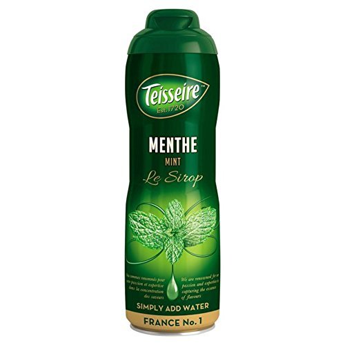 Mint Teisseire Concentrated Mint Syrup for drinks, sodas, and flavoring teas, 20.3 fl oz, Mint by Teisseire [Foods]