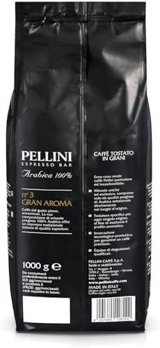 Pellini Caffè in grani Espresso Gusto Bar N. 3 gran Aroma, 1 Confezione da 1 kg