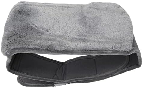 Uterus Warming Waist Belt, Dark Gray Adjustable Thick Soft Plush Cover for Hot Water Bottle, with Lengthened Hook Loop for Men Women, Keep Warm Comfortable Skin Friendly