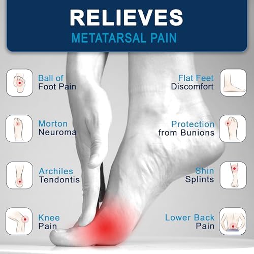 Footlogics 3/4 Length Orthotic Shoe Insoles with Built-in Raise for Ball of Foot Pain, Morton’s Neuroma, Flat Feet - Metatarsalgia (L (Men's 10-11.5, Women's 11.5-13)