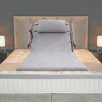 Electric Lifting Bed Backrest, Portable Medical Pillow Lifter with Remote Control, Folding Guardrail, Long Mat, 661lbs Capacity, 2-80° Adjustable Back Rest for Bed Sitting (Gray)