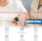Wellue O2Ring Oxygen Monitor with Vibration Reminder -Bluetooth O2 Pulse Oximeter Rechargeable, Continuous Recording of SpO2 & PR, Blood Oxygen Saturation Tracker with Free APP & PC Reports