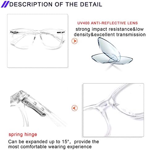 SIGVAN Progressive Multifocal Computer Glasses Women Men Blue Light Blocking Reading Glasses Spring Hinge Readers