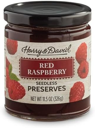 Harry & David Red Raspberry Preserves (11.5 Ounces), Raspberry Preserves, Gift Basket Add On, Cheese Board Accoutrements, Condiments