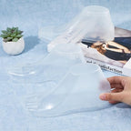 SUPERFINDINGS 3 Pairs Plastic Foot Model Tools Stretcher Sandal Support Shaper Clear Shoes Display Female Mannequin Foot Display Jewerly Sandal Shoe Sock Display Art Sketch with Nail
