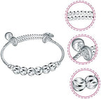ABOOFAN Boy Girl Bell Bangle Bracelet Jewelry for Girls Charm Accessory Heart Bell for Shower Christmas and Birthday Celebrations