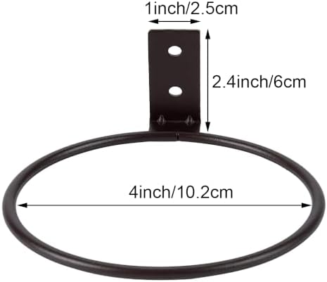 6 Pack Plant Pot Hangers, 4 Inch Flower Pot Holder Ring Wall Mounted Metal Hanging Bracket for Indoor Outdoor Hanging Plant Shelf