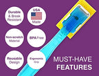 Arrow Home Products Dish Sponge with Soap Dispenser Handle - Fillable Dish Wand for Quick, Convenient Cleaning - Made in the USA - Easy to Refill, Built-In Scrubber, Ideal for Dishes and Pans