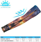 Beautiful Eiffel Tower Paris UV Protection Arm Cover Elastic Arm Sleeves Ice Silk Cooling Sleeves for Men Women