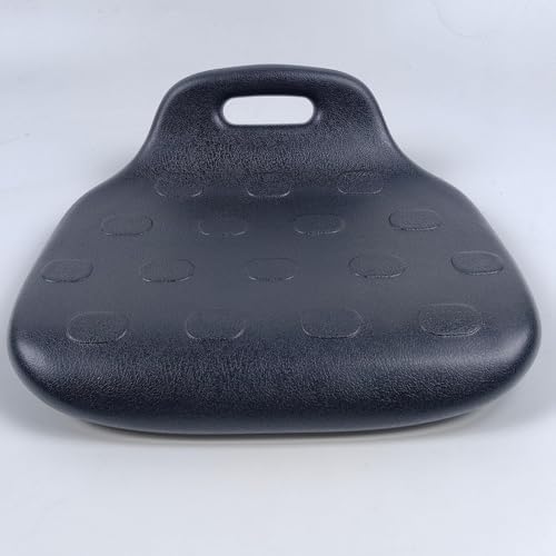 Low Back Bar Stool Replacement Seat Top - 13.8"x13" PU Black Stool Seat for Beauty Salon, Gaming & Office Chairs, Easy Install Swivel Chair Repair