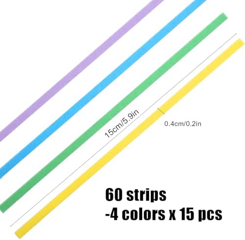 60 Pcs Dental Polishing Strips Teeth Sanding Grinding Tool Universal Dental Abrasive Strips Teeth Polishing Finishing 4mm x 150mm Finishing Tooth File for Oral Care Cleaning Gloss Contouring