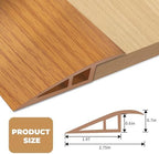 Door Thresholds Floor Transition Strip Self Adhesive 36 inch, 1/2'' ~ 3/5'' Threshold Ramps for Doorways, Edge Reducer Vinyl Transition Strip for Door Floor (Light Brown)