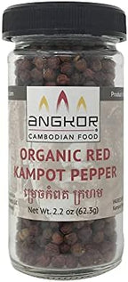 Kampot Pepper Rare Cambodian Peppercorns (Red, Spice Jar)