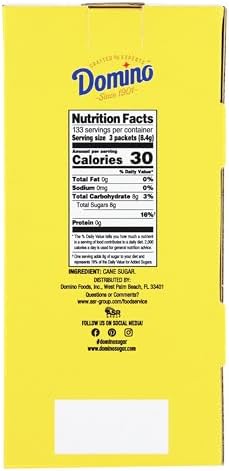 Domino® Sugar Packets, 400 Sugar Packets (2.8 g each) in Dispenser Box
