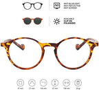DIDINSKY readers presbyopia reading glasses anti blue light for men and women. Rubber touch, flexible temples and anti-reflective lenses. Havana +1.0 - UFFIZI BIO