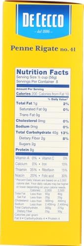 De Cecco Pasta Penne Rigate 16.0 OZ (Pack of 2)