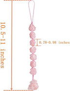 Healing Crystals Home Interior Decoration Car Hanging Ornaments Good Luck Home Decor for Reiki Healing Good Luck Feng Shui Decorations (Rose Quartz)