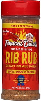 Famous Dave's Seasoning Variety Bundle - 2 pck Rich & Sassy BBQ Sauce & 1 pck Rib Rub Seasoning (45.5 oz.)