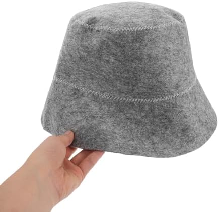 Kisangel 2pcs Wool Sauna Hat, Felt Sauna Cap Russian Banya Hat for Men Women Hair Protector Breathable Steam Room Bath Spa Accessories