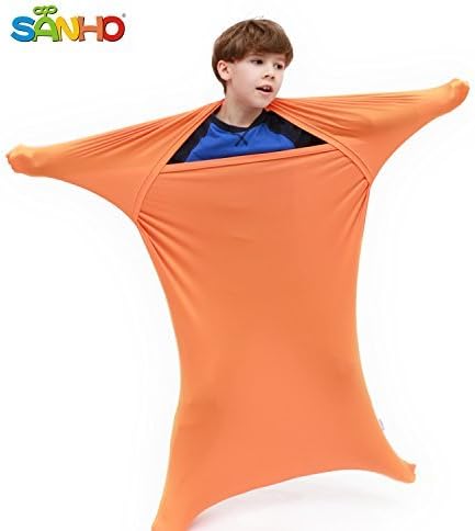 SANHO Premium Sensory Sock,Updated Version, Medium, 50" L x 24" W, Good for height:46"- 54" Orange