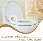 Gadgetime USA Toilet Seat Bumper Kit - Toilet Seat Risers & Toilet Cover Bumpers with Rubber Adhesive Pads - Bidet Compatible Toilet Seat Accessories for Cushioning & Protection - Pack of 4