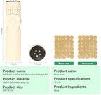 Gua Sha Moxibustion Massage Tool for Body, Portable Multi-Angle Adjustable Bian Stone Moxibustion Stick for Warming Massage Relaxation, Home/Travel/Outdoor Use (Come with 2 Set Moxa Sticks)