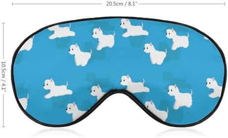 Westie Dogs Pattern Sleep Eye Mask Blindfold for Women Men Travel Work Meditation Yoga