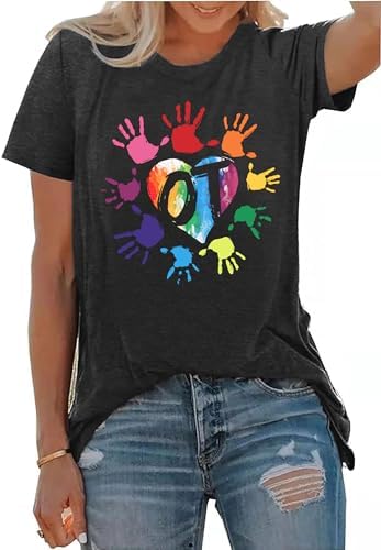Occupational Therapy T Shirts for Women Casual Therapist Graphic Short Sleeve Tees OT Healthcare Gifts Blouse Tops