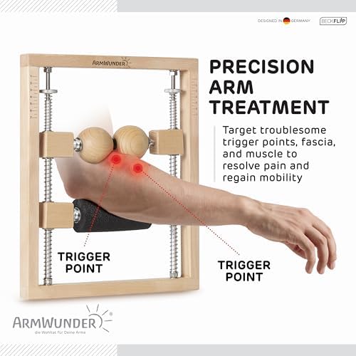 Professional Forearm Massager and Roller - Tennis Elbow, Golfer's Elbow, Tendonitis, Carpal Tunnel, Wrist, Hand, Trigger Point, Active & Myofascial Release