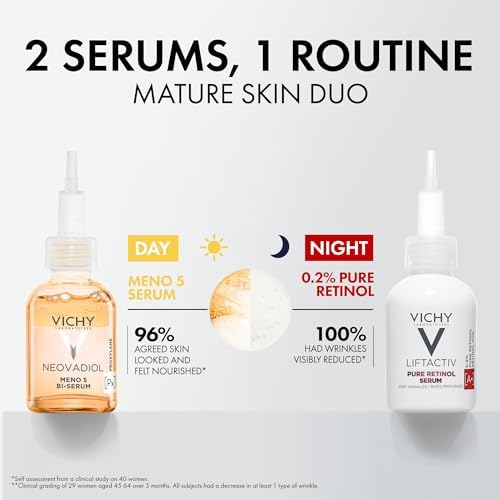 Vichy Neovadiol Serum for Peri and Post Menopause, Anti Aging Serum to Reduce Wrinkles and Dark Spots, Dermatologist Tested, 1.01 Fl. Oz