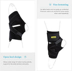 Yosoo Health Gear Yosoo Ankle Brace - Breathable Neoprene Adjustable Compression Ankle Support stabilizer for Ankle Sprain Tendons, One Size, Black
