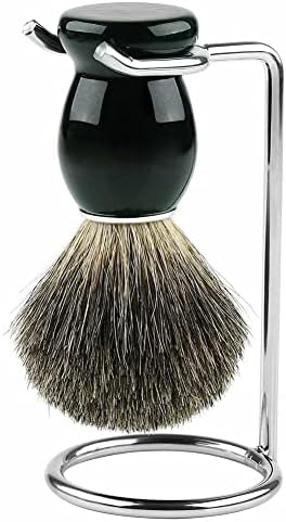 1 Piece Metal Shaving Brush and Razor Holder Shave Brush Stand Beard Brush Holder Razor Brush Stand Razor Stand for Razor Storage Men's Shaving Tool, Silver